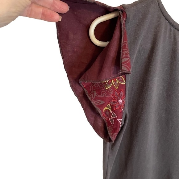 Ark Imports Fair Trade Boho Dress - Size XS Bright embroidery-butterfly sleeves - Picture 6 of 7